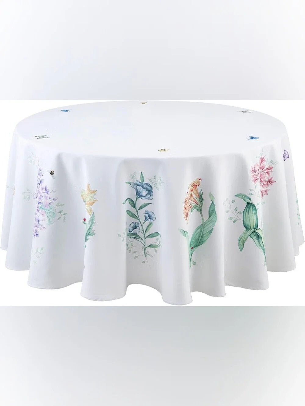 Lenox Butterfly Meadow Garden Tablecloth Multicolor 70 W X 70 L